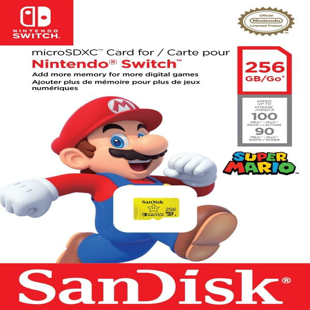 SanDisk 256GB MicroSDXC Nintendo Switch tarjeta de memoria microSDXC UHS-I clase 10
