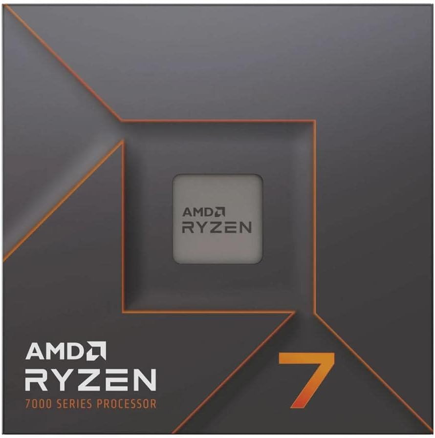 "Procesador AMD Ryzen 7 7700X, 8 núcleos, 16 hilos, rendimiento gaming"