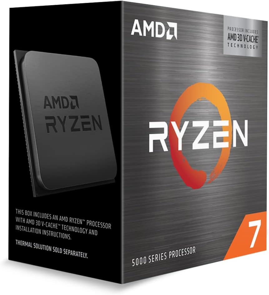 "Procesador AMD Ryzen 7 5700X3D, 8 núcleos, 16 hilos, rendimiento gaming"