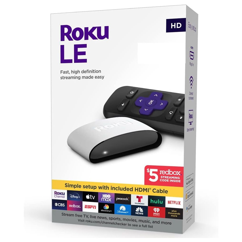 Roku LE HD Reproductor Multimedia dispositivo de streaming HD control remoto