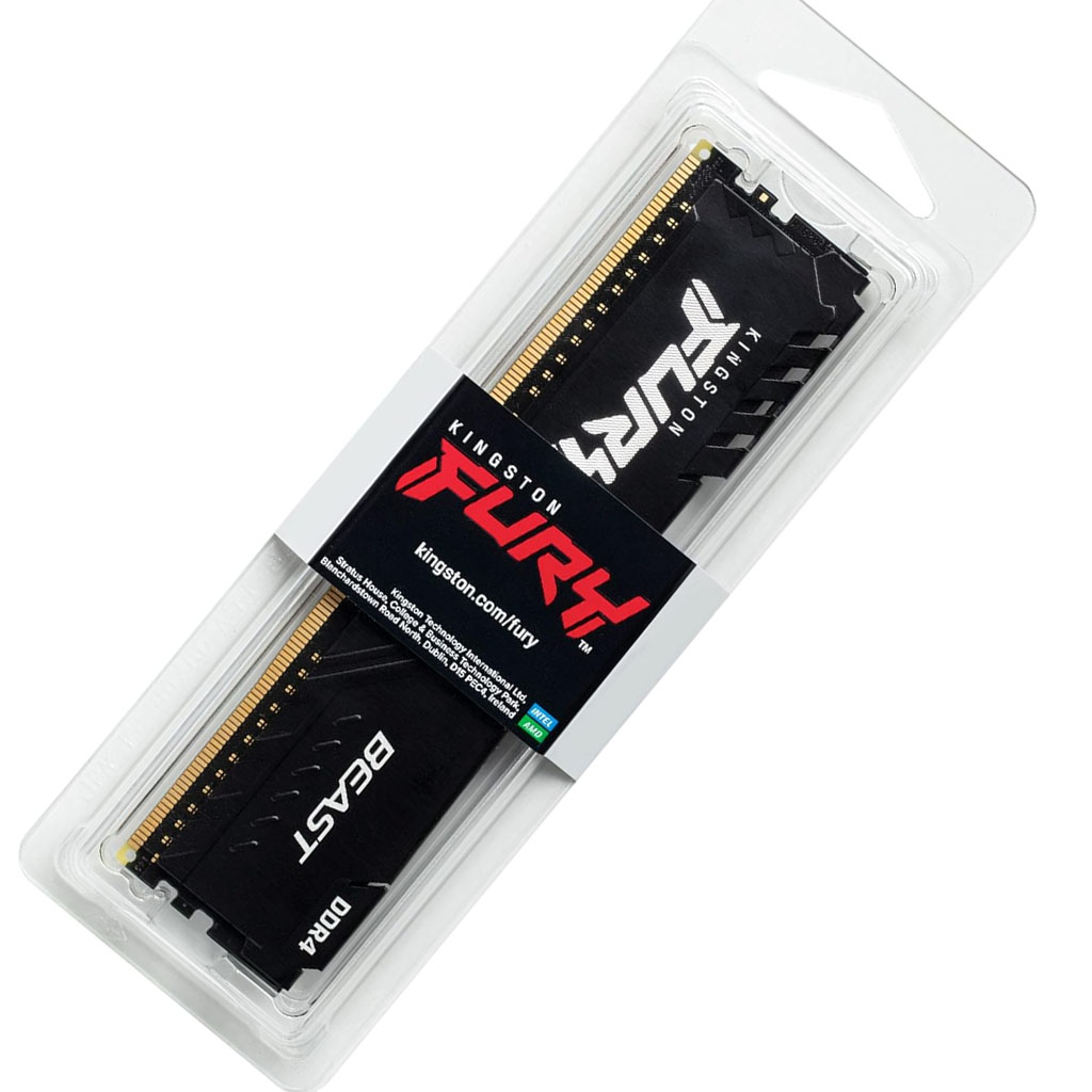 Kingston Fury Beast Black 16GB DDR4 alto rendimiento